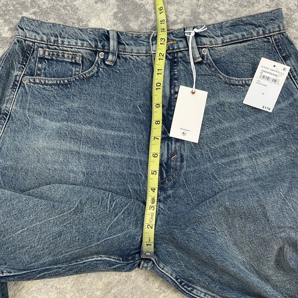 NWT Good American Good Extreme Barrel Jeans High Rise Wide Loose Indigo Sz 10 30 - Picture 13 of 15